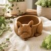Funny Dog Shaped Flowerpot Ornaments Puppy Figurine Unique Gift Puppy Statue  Garden