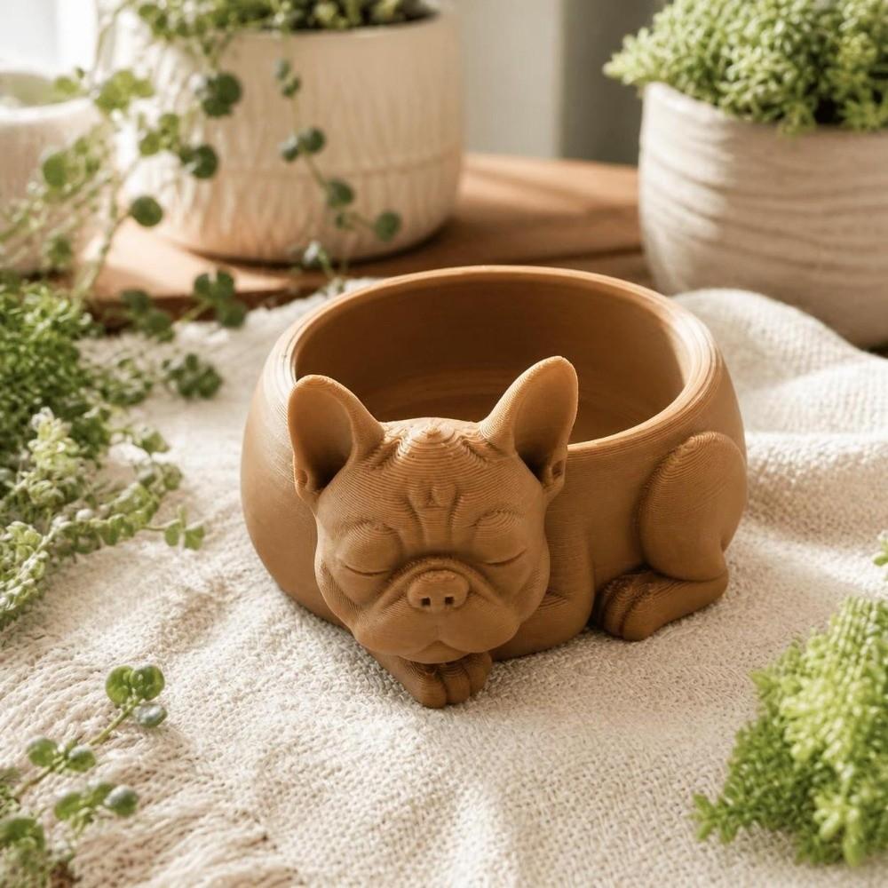 Funny Dog Shaped Flowerpot Ornaments Puppy Figurine Unique Gift Puppy Statue Garden