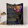 1PC Father's Day Gift Print Blanket, Soft Throw Blanket - Warm & Cozy for Couch, Bed, Office, and Travel Yy250912201