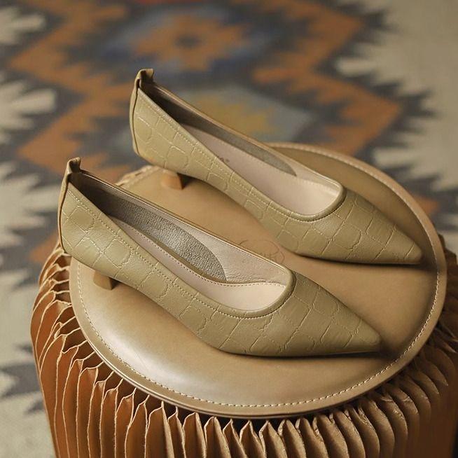 

Модная обувь для женщин Туфли-лодочки на низком каблуке Элегантные женские туфли Мокасины Офисные Черные по акции Корейский стиль Натуральная марка Предложение Шикарный остроносый туфель 39