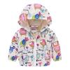 Bedruckte Jacke Strickjacke Kinder Mädchen Jungen Kapuzen Langarm Reißverschluss Blumen Auto Cartoon Windjacke