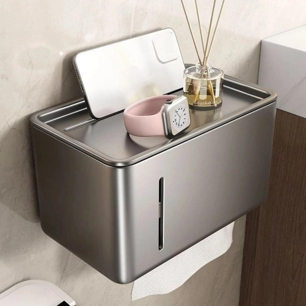 Waterproof Bathroom Tissue Rack Non Perforated Roll Paper Box  Bathroom Accessories