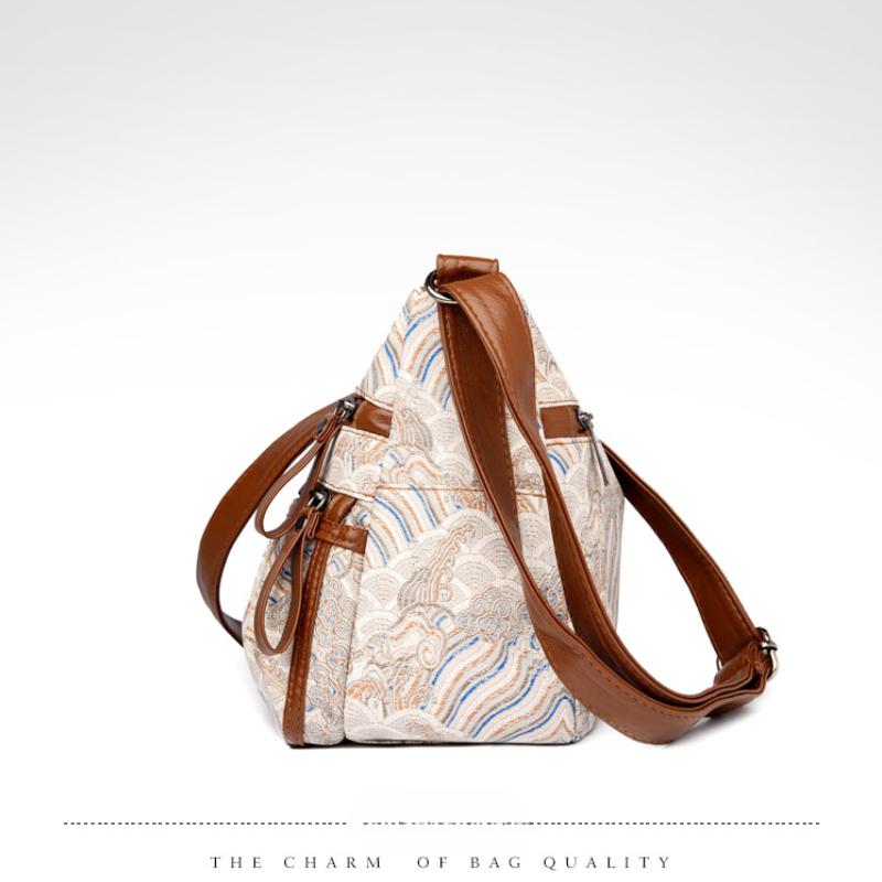 Lässige Umhängetasche Damen Messenger Bags Braun PU Leder Damen Schultertaschen 2024 Winter Retro Damen Umschlag Clutch Geldbörsen