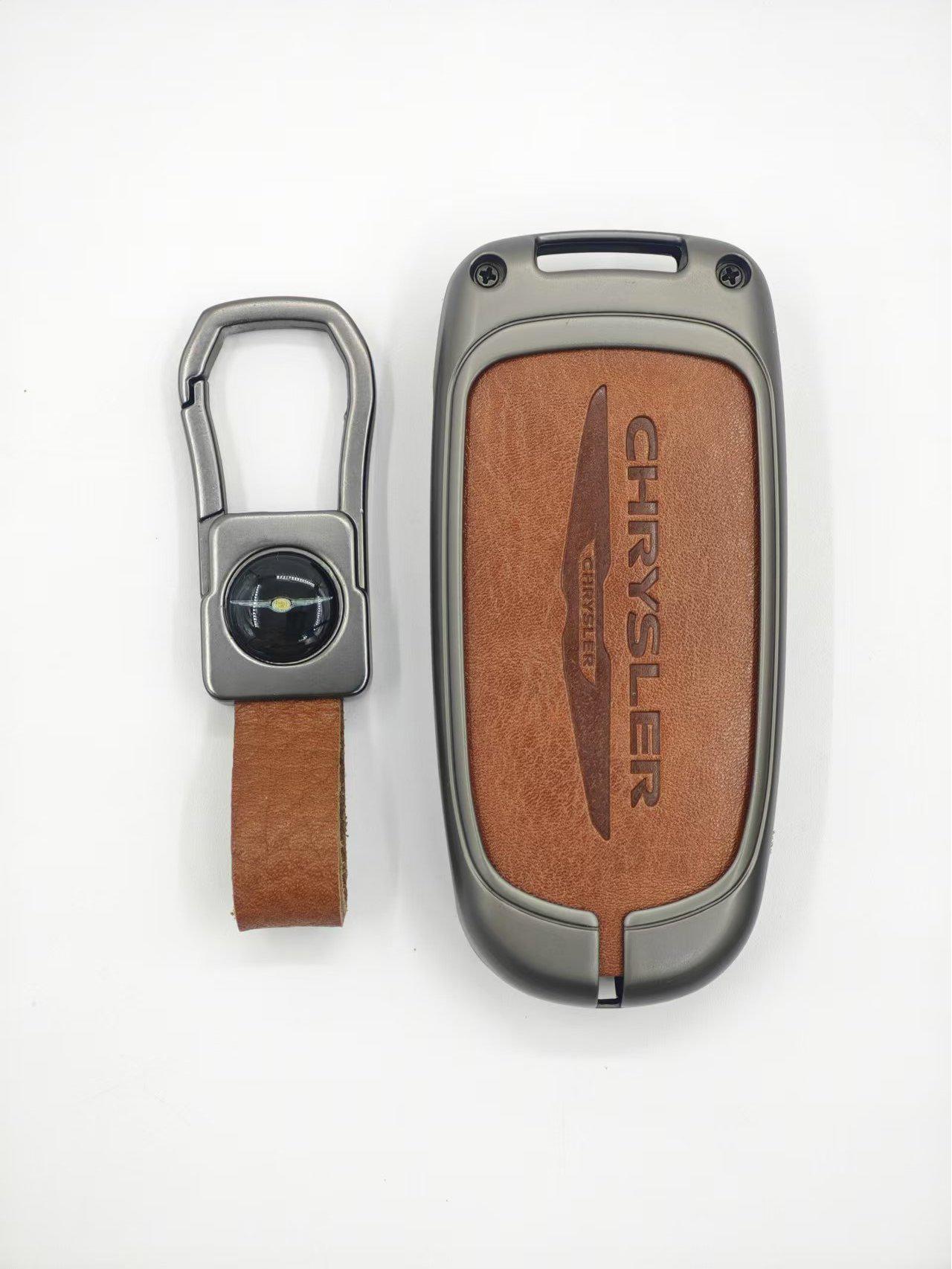 

Кейс для ключа из натуральной кожи Chrysler 300C для моделей 2012-2016 годов, Sebring, Grand Voyager