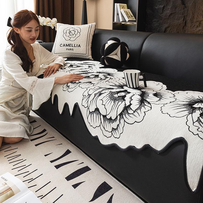 Chenier Special-Shaped Sofa Cushion  New High-End Non-Slip Seat Cushion Universal In All Seasons Irregular Straight Row Cover