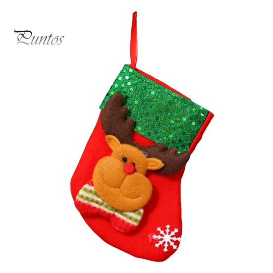 Christmas Stocking Cartoon Shape High Capacity Three Dimensional Wear Resistant Decorative Super Soft Merry Xmas Socks Gift Candy Bags
