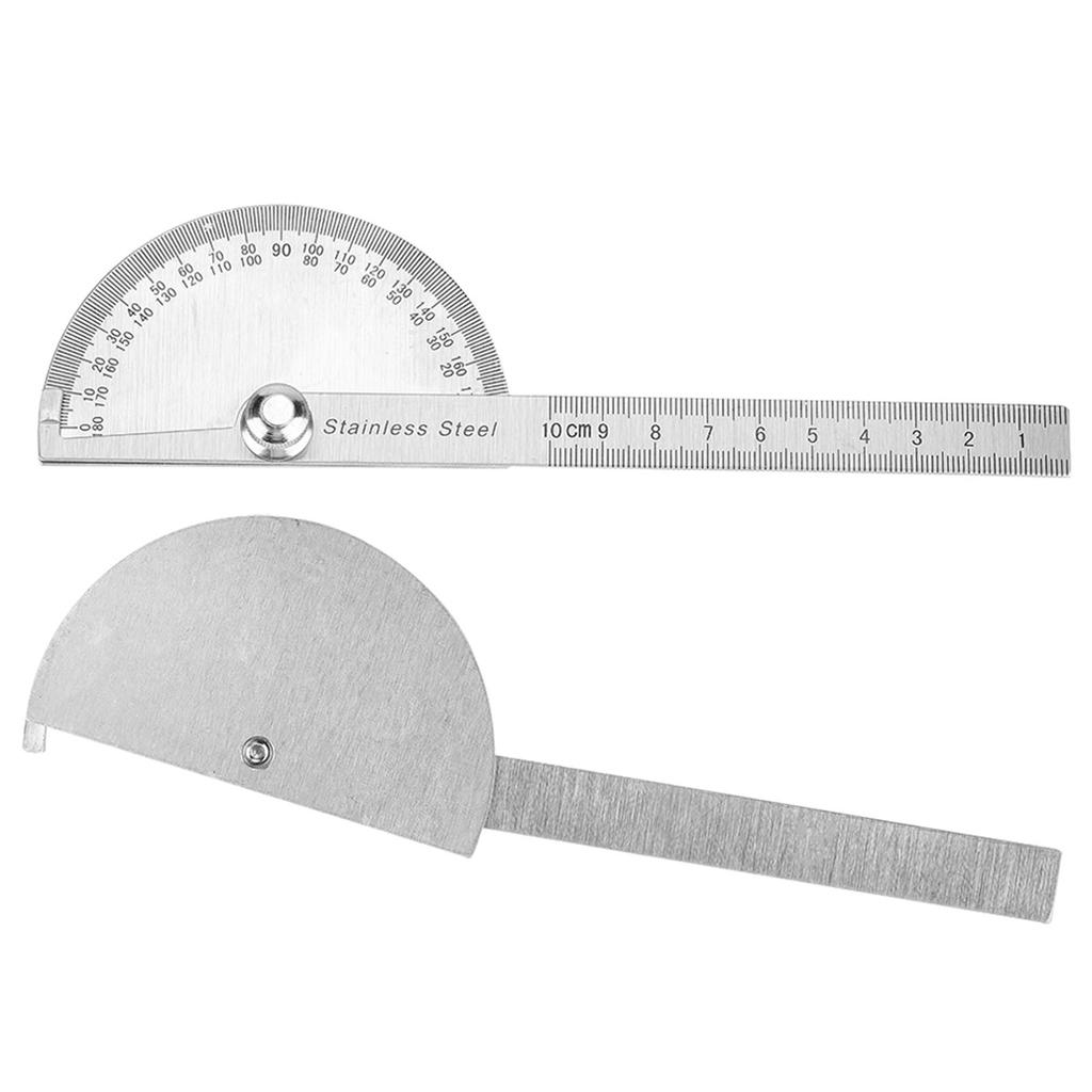 Stainless, Steel Protractor Ruler With180 Degree Rotation, Easy To Use, Clear Markings for Angle Measurement