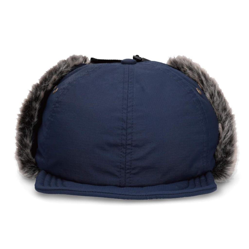 Basic Enchi Nylon Ripstop Flap Cap PILOT Hat Ear Flap Cold Protection Unisex Navy Free Size