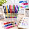 12 Colors 0.5mm Needle Tip Gel Pens Set Multicolor Fine Point Writing Pens for School Study Notes Journaling Office Stationery