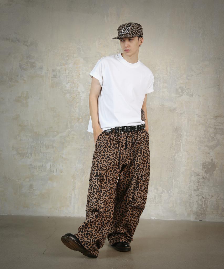 ROCKPSYCHO Pillbox Cap Leopard Brown