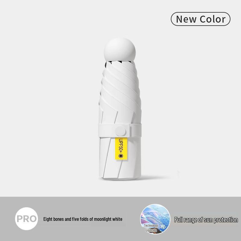 Mini Five-Fold UV Protection Sunscreen Umbrella: Portable and Dual-Use for Sun and Rain, Women's Sunshade Umbrella