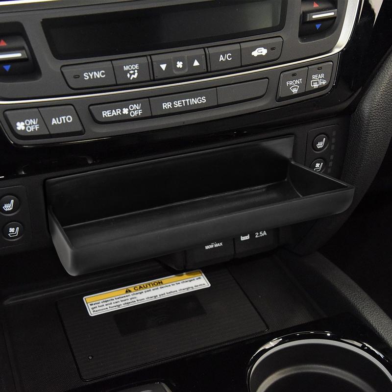 Für Honda Pilot 2016-/ Ridgeline 2017-2024/ Passport -2024 Mittelkonsolen-Schubladen-Aufbewahrungsbox-Tablett Auto ABS-Zubehör