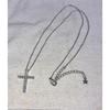 Used Diamond Cross Necklace White Gold
