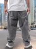 Men's Baggy Jeans Gray / White Lucky Dice LD Clothing M