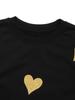 European Autumn 2025 Heart Print Romantic Loose Round Neck Long Sleeve Hoodie