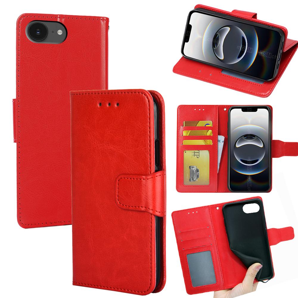 For iPhone 16e Case Wallet PU Leather + TPU Folding Stand Phone Cover