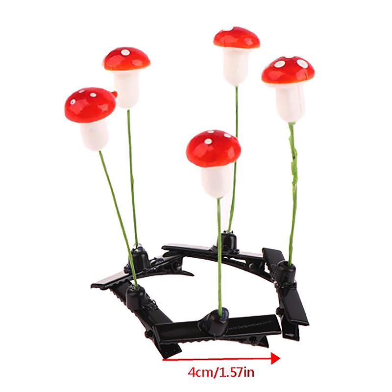 5 Stück Grasblumen-Haarspange Pflanzen-Haarspange Trendige Kleine Haarspange Für Mädchen Kinder Kreative Pflanzen-Kunststoff-Haarspange Damen Accessoire