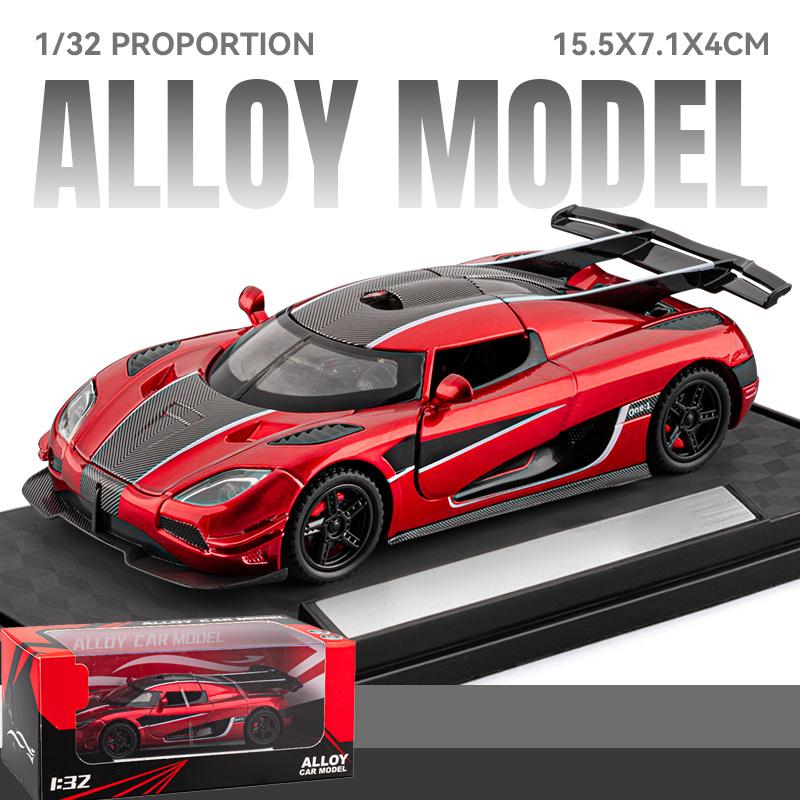 1:32 KNSG ONE 1 ONE-1 Miniature Toys Cars Alloy Diecast Models Pull Back Vehicles High Simulation Miniature Indoor Boutique Gift