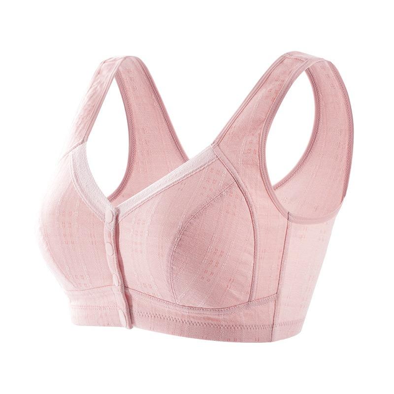 Women S Plus Size Thin Front Closure No Wire Vest Style Bra For Elderly