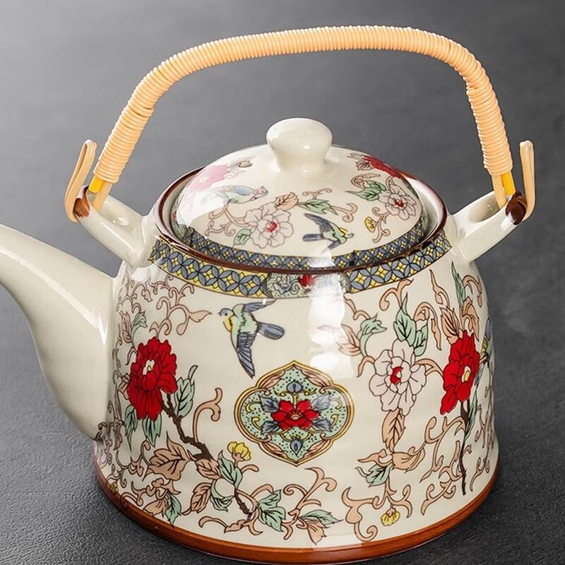 Pabe Retro Ceramic Lifting Handle Teapot