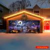 2D plane 2D banner 1 piece of Halloween witch castle path garage door background cloth