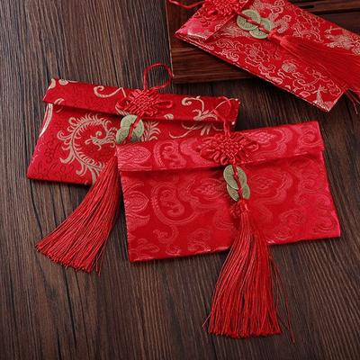 Patterns Embroidery 2025 New Year Spring Festival Party Gift Chinese Wedding Red Packets Red Envelope Money Bags HongBao