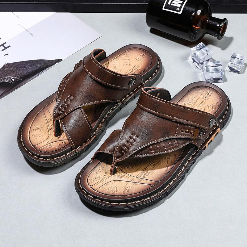 Fashion CYYTL Flip Flops Mens Slippers Casual Summer Shoes Beach Sandals Outdoor Slides Walking Comfort Designer Fashion Luxury Leather