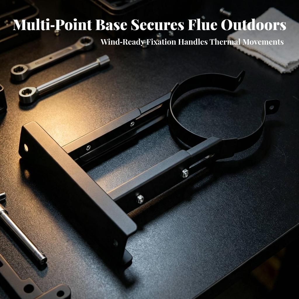 Chimney Pipe Bracket with Adjustable Arms Heat-Resistant for Homeowners