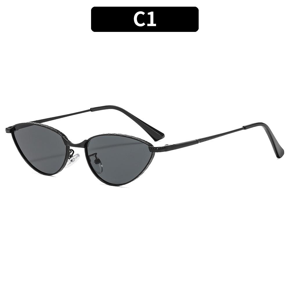 Women s sunglasses men s and women s retro metal cat eye sunglasses