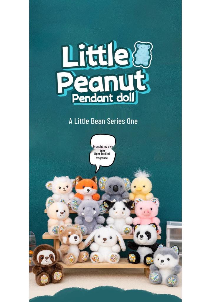 Affascinante Pecorella Fagiolo Rosso, Leone, Volpe e Panda Compagno da Scrivania Peluche Ciondolo Regalo per Adulti