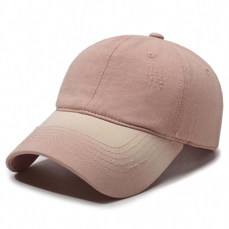Customized Men Women Baseball Cap Vintage Street Style Bright Color Gradient Deepened Hole Design Breathable Sun Protection Cap