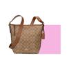 Coach 23 Neue Mode Reißverschluss Leder Umhängetasche Damen Umhängetasche Khaki Mehrfarbig C2819-IMS5U