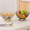 Simple Modern Iron Fruit Basket - Creative Home Fruit Bowl with Drain Function Snacks/Bread Storage & Table Snacks Display Tray
