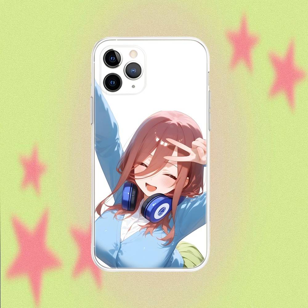 

Nakano Miku Phone Case For iPhone 17,16,15,14,13,12,11 Pro,Max,Plus,Air,X,XS,XR,SE,Mini Transparent Soft iPhone11