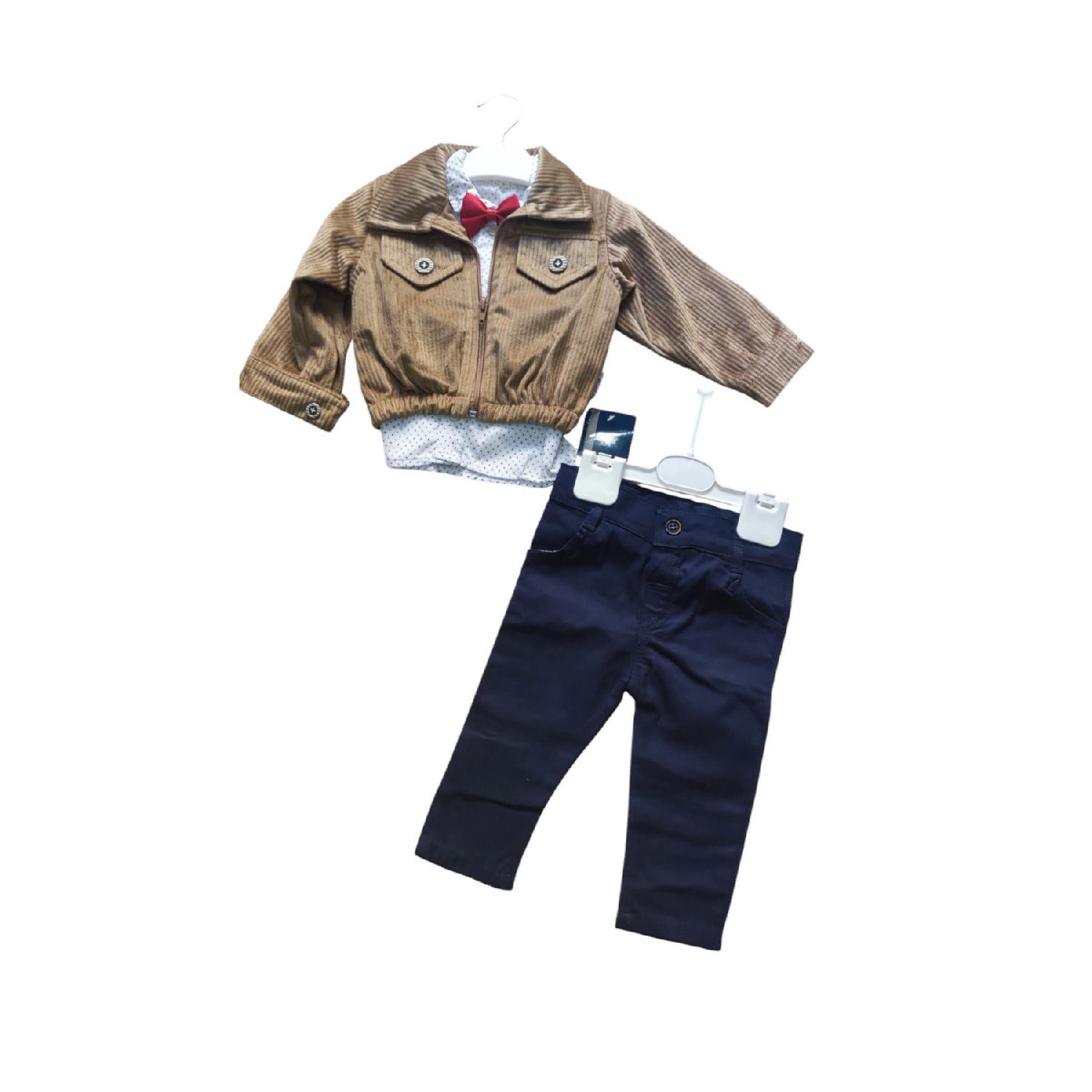 

Velvet Jacket, Bow Tie, Shirt Baby Baby Team Party, Special Day Birthday Circumcision 6 Ay brick червоний колір