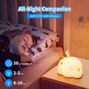 ICARER FAMILY Söt Nattmjuk Silikon Dimbar Baby Natt Uppladdningsbar Sänglampa med Planet Söt Dekoration för Perfekt Gåva för Rymdfödelsedag Baby