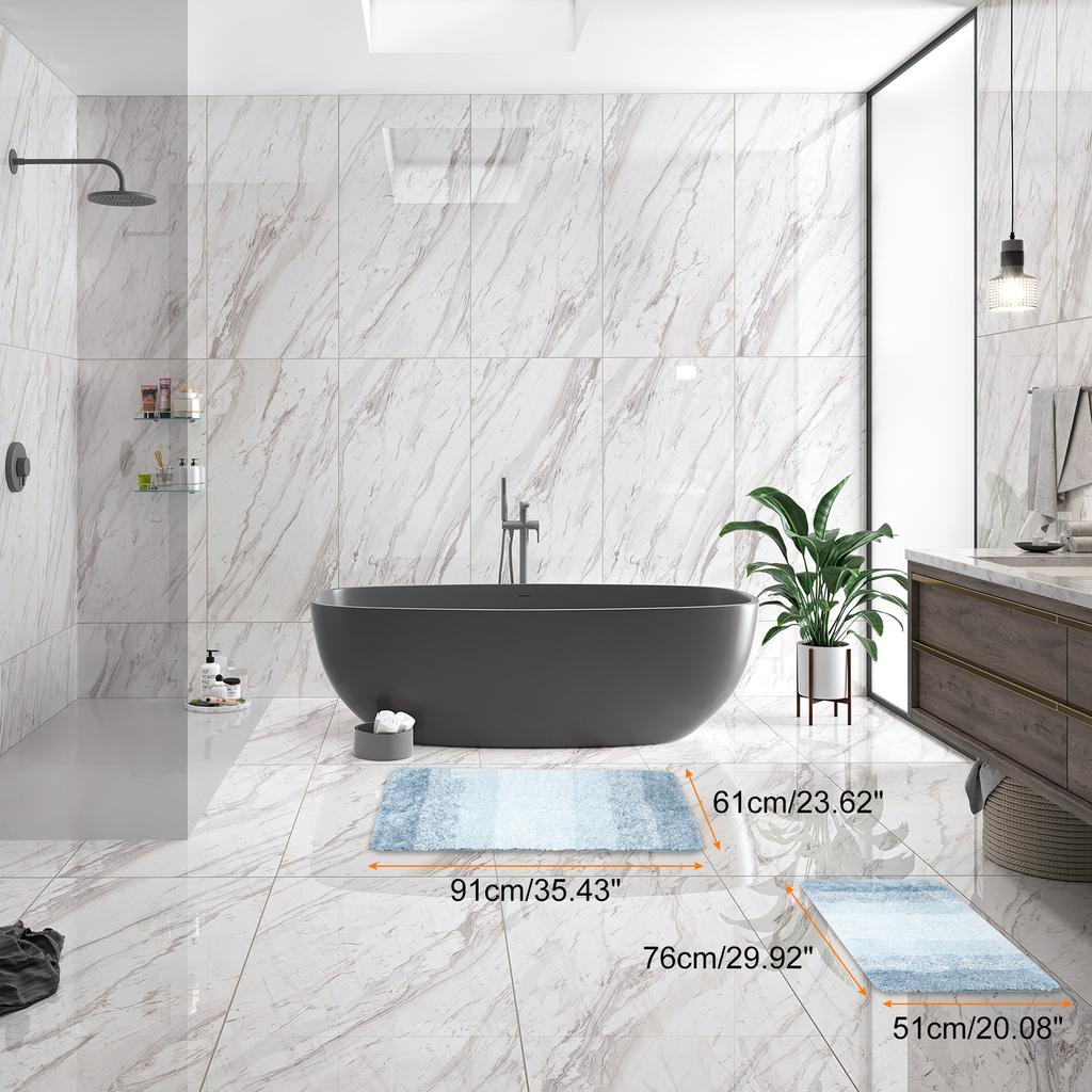 Bathroom Rug Machine Washable Bath Carpet Mat, Soft and Absorbent Polyester Bath Mat Rug for Bathroom, Bedroom, Kitchen, Carpet