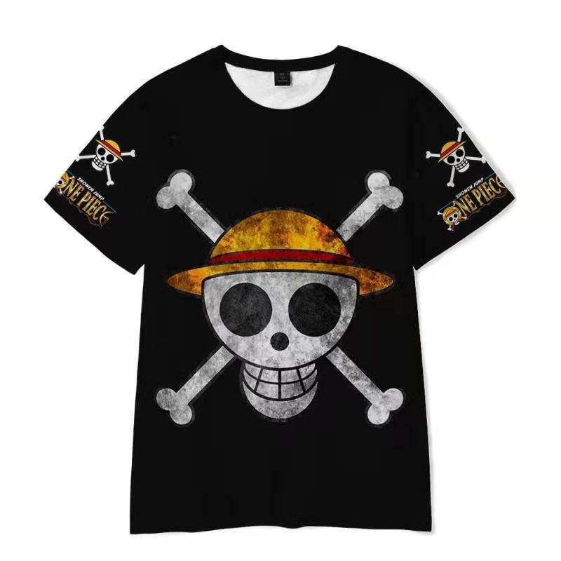 

Нова серія One Piece Парна літня повсякденна футболка Футболка з 3D цифровим друком M