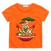 Maracas Dance Ramen T-Shirt Summer Cartoon Print T-Shirt Kawaii Boys/girls O-neck Cotton Short Sleeve T Shirt