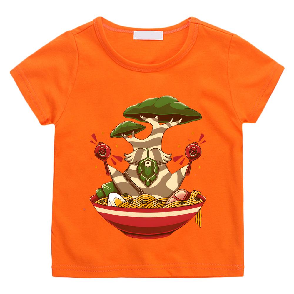 Maracas Dance Ramen T-Shirt Summer Cartoon Print T-Shirt Kawaii Boys/girls O-neck Cotton Short Sleeve T Shirt