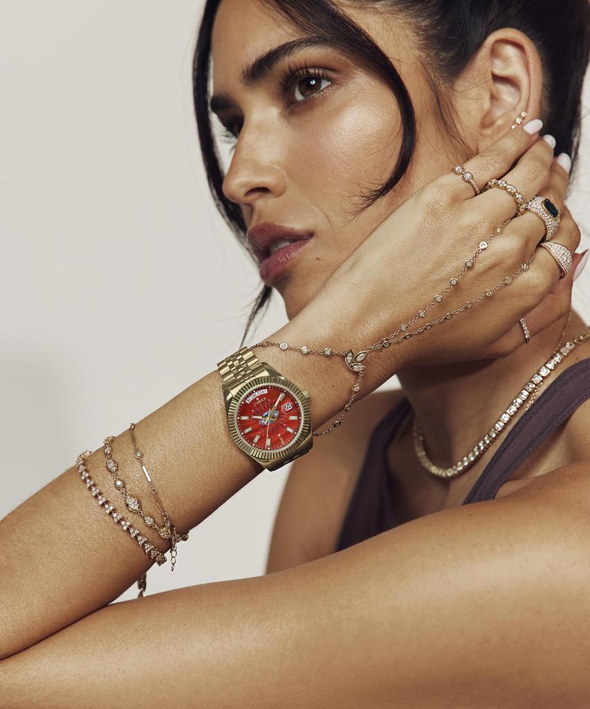 Orologio da Laboratorio Quarzo 5 ATM Resistente all'Acqua Vetro Minerale Quadrante Rosso TW2W63200 [TIMEX] Da Donna [Autentico]
