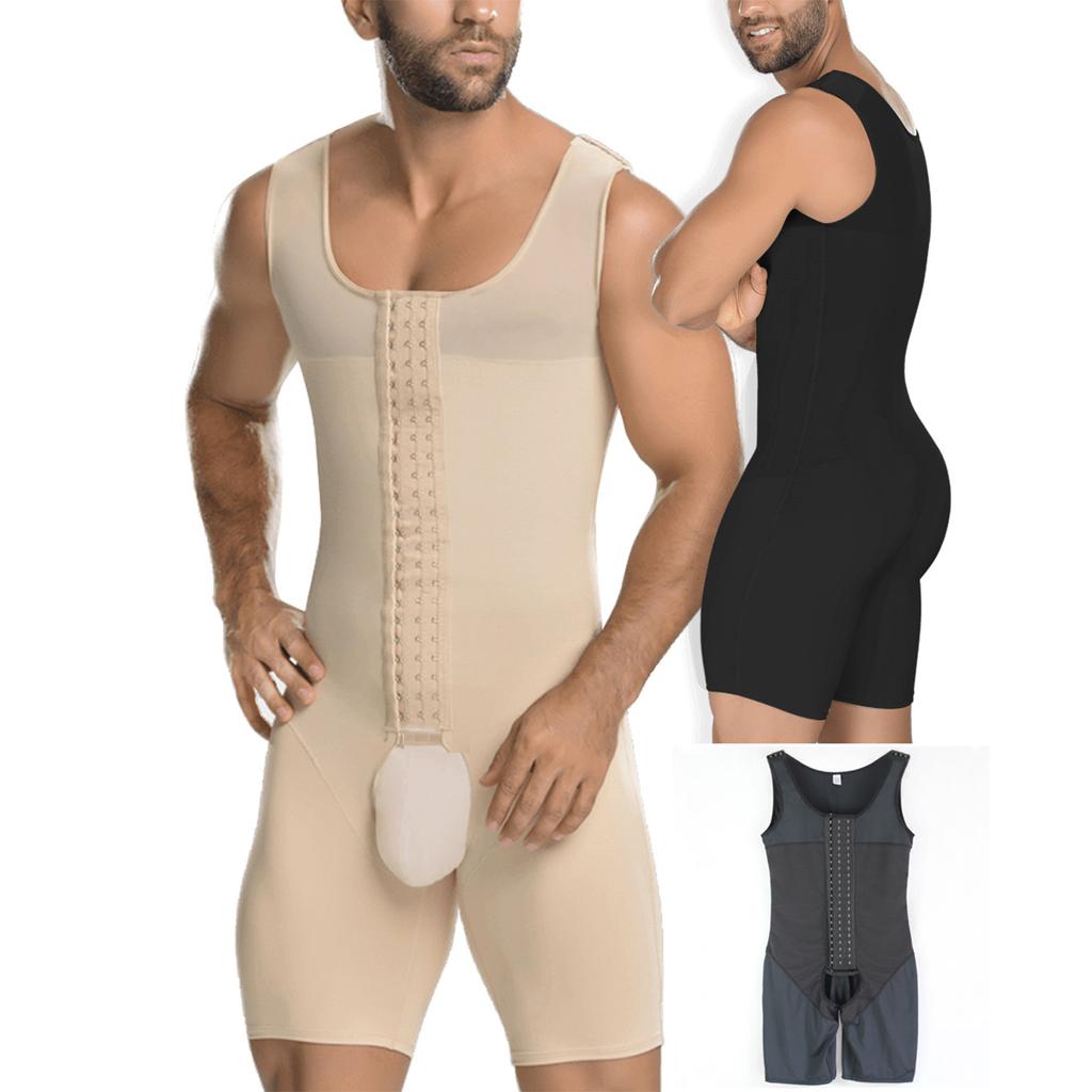 Men Shapewear Tummy Control Bodysuit Full Body Shaper Fajas Compression Shirts Shorts Slim Belly Corset Sleeveless Undershirts Jumpsuit