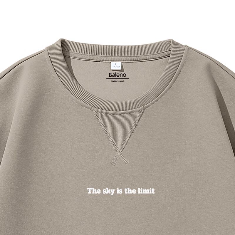 Baleno Men's Letter Print Crew Neck Sweatshirt