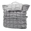 Gesteppter Rucksack Leichter Weicher Flauschiger Reiserucksack Große Kapazität Schultertasche für Wandern Fitnessstudio Grau