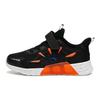 Kids Mesh Breathable Shock Absorbing Low Top Running Shoes Kids Running Shoes Black Orange 312315578-2