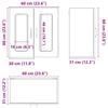 Kitchen Wall Cabinet with Glass Door Kalmar Series White Particleboard