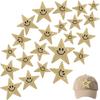 Golden Pentagram Embroidery Cloth Sticker Smiley Face Star Patch Sticker Cartoon Pentagram Hat Clothes Decoration