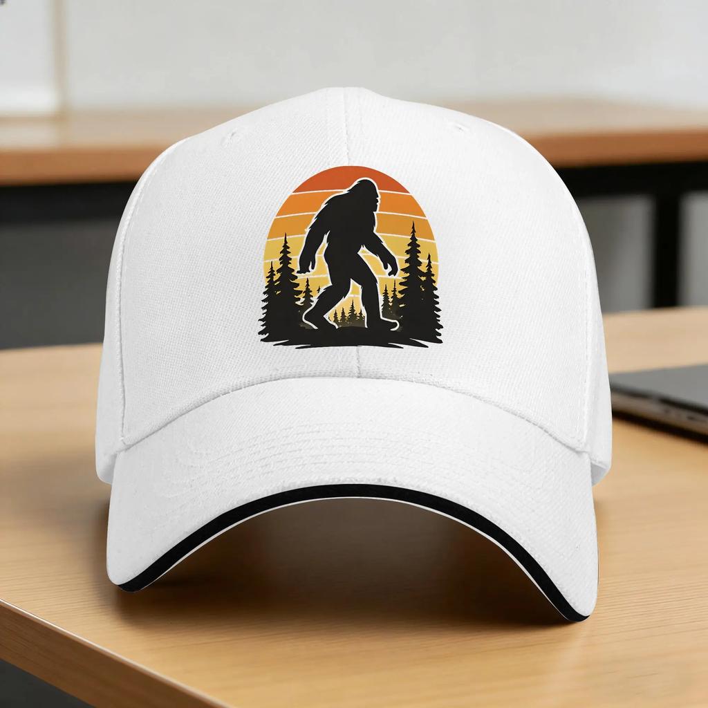 Bigfoot Hiking Casual Baseball Cap Summer Trucker Hat Adjustable Outdoor Gym Snapback Cap Couple Women Trendy Baseball Caps