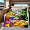 1PC Son Goku  Print Flannel Blanket, High quality All Seasons, Home Decor, Warmth and Comfort, Perfect for Christmas Gifts