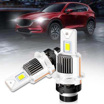 Phare LED D2S D2R Remplace les phares HID d'origine Inspection du véhicule 28000 Connecteur Compatible avec les véhicules japonais et européens Lot de 2 [Montage d'origine] Ampoules,
